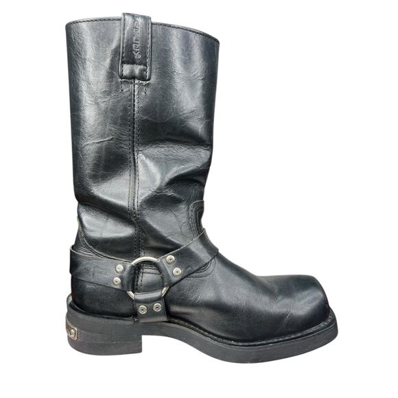 Harley Davidson Men’s Mega Harness Black Leather Moto Boot Size US 10.5 - Picture 4 of 10